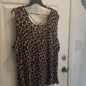 Avenue Leopard Print Sleeveless Top